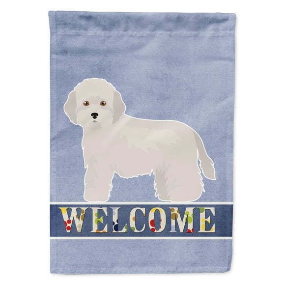 Carolines Treasures CK3641CHF Cyprus Poodle Welcome Flag Canvas House Size  Large multicolor