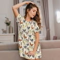thumbnail image 3 of Balery Funny Chicken Camisón de manga corta con cuello redondo para mujer, cómodo y elegante., 3 of 6