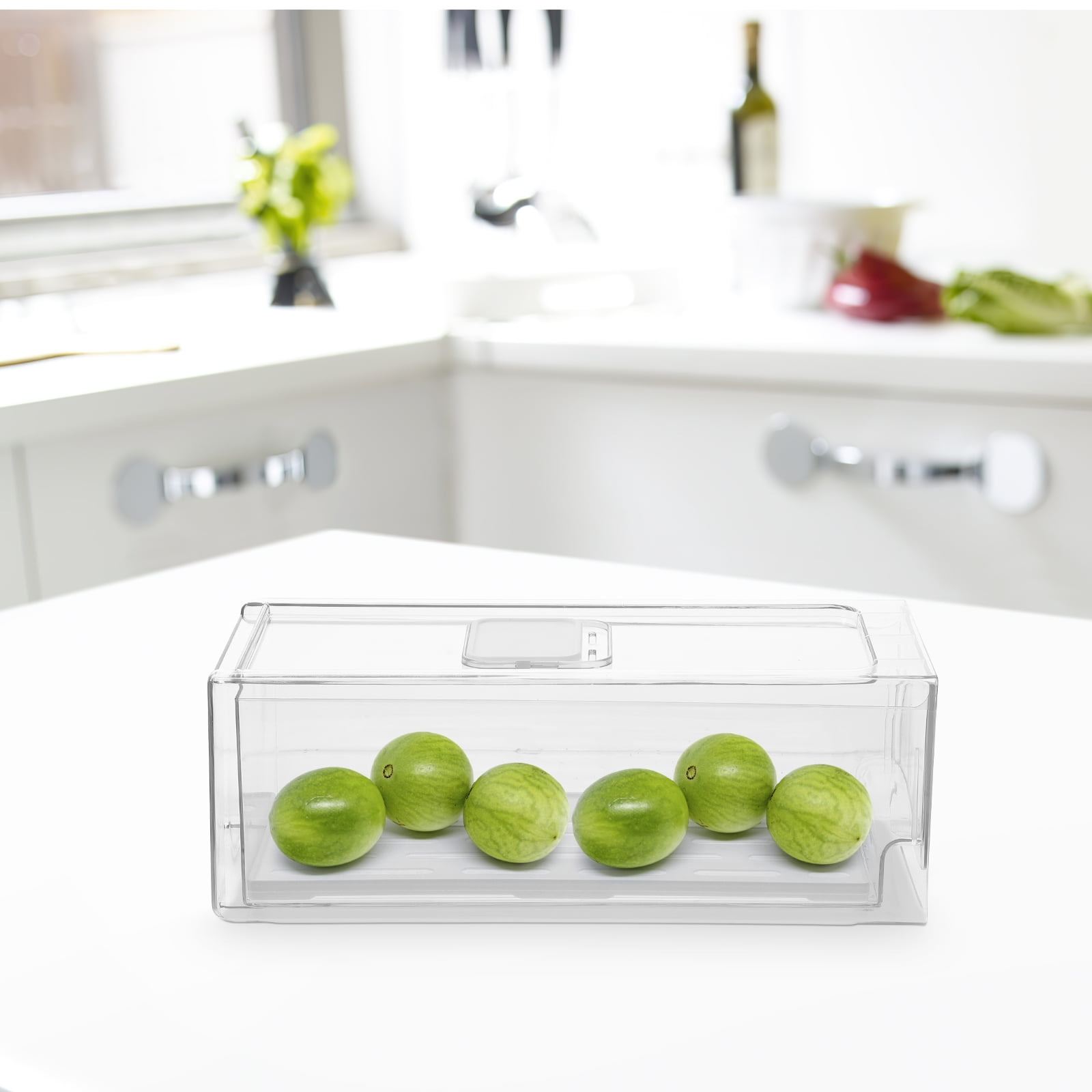 Fridge Refrigerator Storage Drawers Organizer Bins Replacement for Crisper Cheese Container Pp