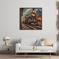 thumbnail image 3 of Kit Punto Cruz Tren Impreso Hilo Algodón Ecológico Bordado 11CT 50x50cm, 3 of 9