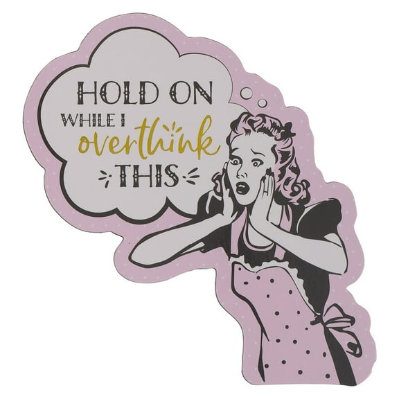 Bless Your Soul Funny Magnets for Magnetic Dry Erase Board, Mini Fridge, Home Office Decor Dorm Refrigerator Locker Accessories and Decorations, Overthink This Pink Retro Vintage Comic