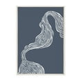 thumbnail image 3 of Kate and Laurel Sylvie Rich Blue Abstract River Framed Canvas Wall Art by The Creative Bunch Studio, 23x33 White, Blue Water Waves Art for Wall, 3 of 7