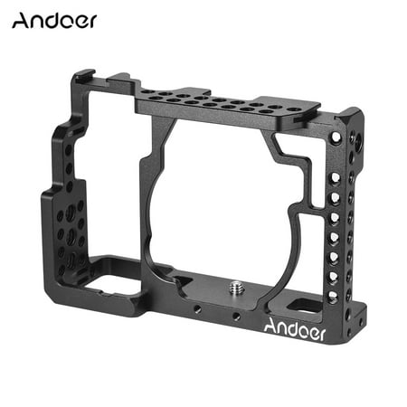 Andoer Aluminum Alloy Camera Cage Video Film Movie Making Stabilizer with Cold Shoe Mount for Sony A7/ A7R/ A7S