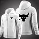 thumbnail image 3 of 2024 Spring Autumn Men's Dwayne Johnson Brahma Bull Tattoo Logo Printed Classic Zipper Solid Color Sports Casual Loose Hoodies, 3 of 5