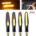 thumbnail image 2 of Led Lights 2Pcs Bendable Motorcycle 12 Led Turn Signal Light Indicator Blinker Lamp Amber, 2 of 9