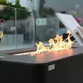 thumbnail image 5 of Elementi Plus Valencia Propane Fire Pit for Outside Outdoor Fire Pit Table Smokeless Firepit Concrete Marble Rectangular Fire Table Patio Heater Fireplace 60000 BTUs - Bulgaria Black, 62 x 30 Inches, 5 of 12