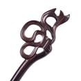 thumbnail image 2 of Breezelike Hair Stick - Handmade Carved Ebony Hair Pick : Dancing Ribbon, 2 of 5