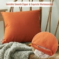 thumbnail image 2 of Set of 2 Outdoor Waterproof Throw Pillow Covers 18x18 Inch for Patio Tent Garden Balcony Farmhouse Sunbrella Outside Square Lumbar Pillow Case, Orange, 2 of 9
