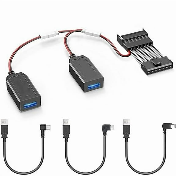 GPS Dash Cam Power Adapter, (7Pin Type B Connector)Mirror Camera Radar Charger Station GPS Dashcam Charger Cable for Select Nissan, Mitsubishi,Toyota and More with Auto-dimming Rearview Mirror