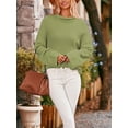 thumbnail image 2 of FOCUSNORM Pull en Tricot Automne Hiver Manches Longues à Manches Longues, 2 of 8
