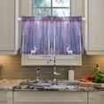 thumbnail image 2 of Yayeee Kitchen Curtains Tier Pair Light Filtering 27"x36" Rod Pocket Short Cafe Window Panel, Purple Forest, 2 of 7