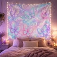 thumbnail image 2 of Cartoon Butterflies in a Fantasy Sky Dreamy Fantasy for Nature Lovers Wall Art Decor Birthday Gift Tapestry Wall Hanging for Bedroom and Nursery, 2 of 7