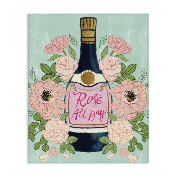 Stupell Industries Eclectic Rose All Day Pink Florals Canvas Art, 16 x 20, by Joy Ting