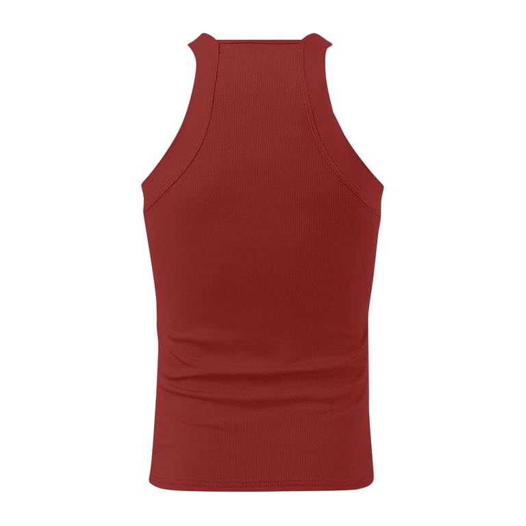ZVNAΖH Men's Square Cut Tank Top Ribbed Workout Gym Muscle Tank T