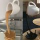 thumbnail image 4 of Taza de café flotante, escultura, decoración de cocina, decoración de derrames, 4 of 5