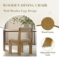thumbnail image 6 of Dayalane Farmhouse Dining Chairs Set of 4, Mid Century Modern Solid Oak Wood Kitchen Side Chairs with Upholstered Seat and Back, Armless Accent Chairs for Dining Room, Chenille Oatmeal, 6 of 11