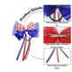 thumbnail image 3 of 4 lazos para el pelo con purpurina de la bandera de Estados Unidos del 4 de julio, horquillas para el pelo con lazos para el pelo de animadoras patrióticas con elástico para el pelo,, 3 of 7