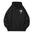 thumbnail image 3 of Womens Sweatshirt Coconut Tree Printed Sparkly Hoodies for Men Pullover Hooded Tops Loose, 3 of 3