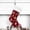 Red, variant on Manfiter Velvet Christmas Stockings 18 Inch, Large Plush Cuff Cat Paw Pattern Fireplace Hanging Holiday Decor