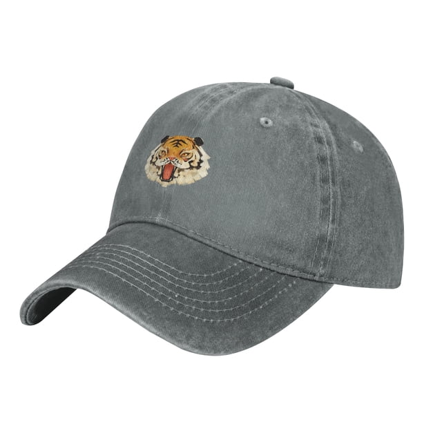 ZICANCN Tiger Beast Casquette de Baseball Réglable Femmes, Chapeaux pour Hommes Adulte Lavé Coton Denim Baseball Caps Mode