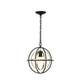 thumbnail image 2 of Home Decorators Collection Barton Bay 1-Light Coal and Honey Gold Globe Mini Pendant Hanging Light, Kitchen Pendant Lighting, 2 of 4