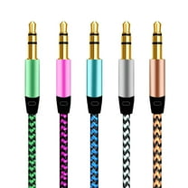 GJX 1m Braided 3.5mm AUX Male to Male Stereo Audio Adapter Cable for PC DVD Speaker