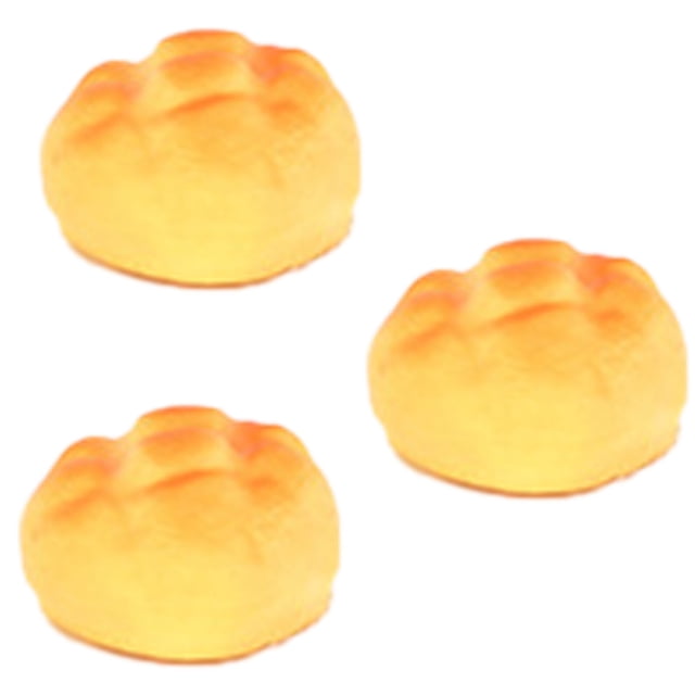 Bienvenido 3 piezas de donut falso, comida, pan, decoración, modelo, juguete de cocina, accesorios