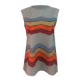 thumbnail image 4 of HAPIMO Women's Summer Tank Tops Casual Loose Fit Camis Vest O-Neck Blouse Colorblock Stripe Print Tops Trendy Comfy Camisole Sleeveless Shirts for Girls Sales Gray L, 4 of 7