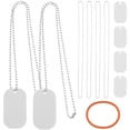 thumbnail image 1 of MasteelfCA 1 Set Sublimation Blank Dog Tags Metal Tags Heat Transfer Pendant Tags, 1 of 7