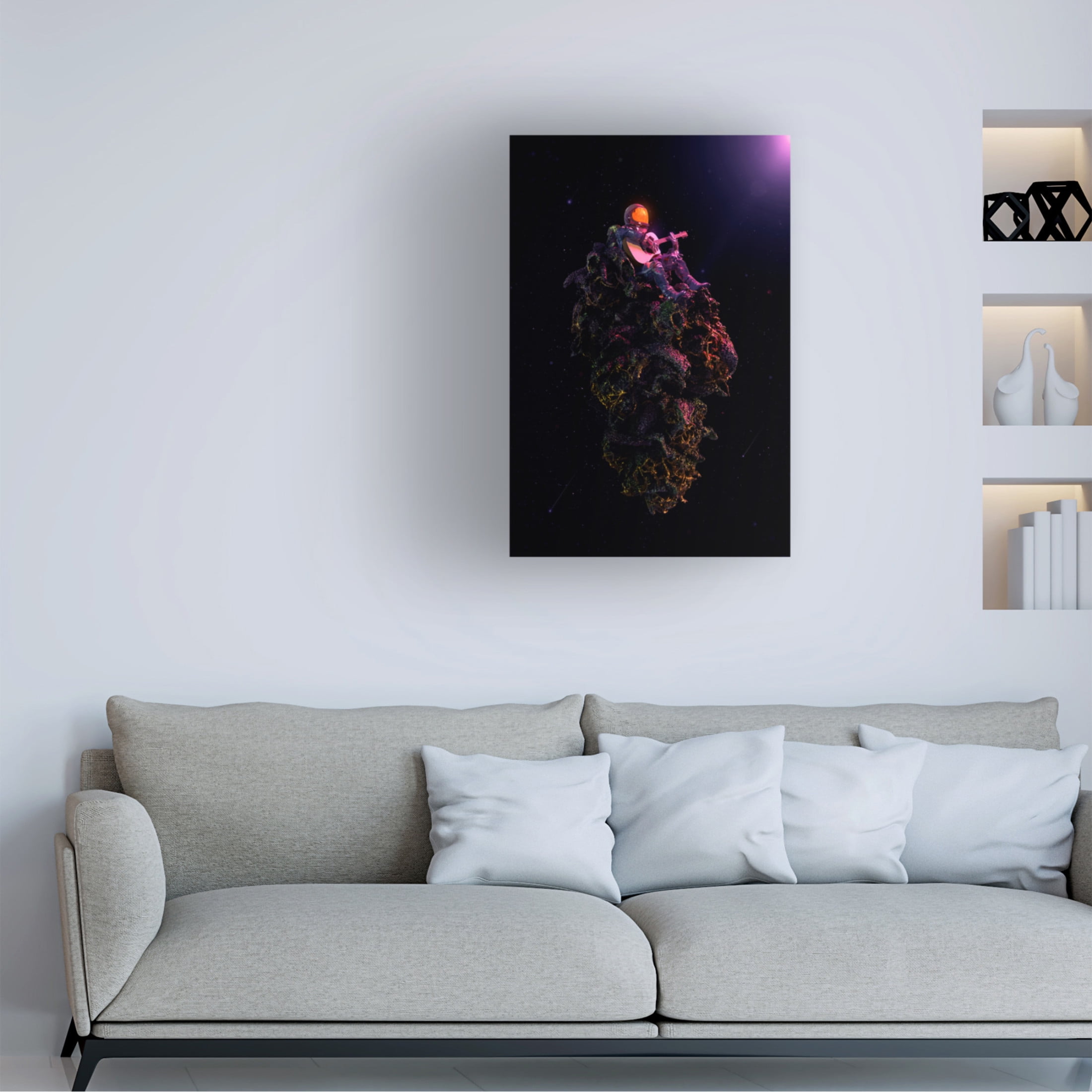 Canvas Wall Art - Francis Minoza 'High Tones' Wall Art for Living Room, Bedroom, or Office D?cor by Trademark Fine Art - 22 x 32 Inches