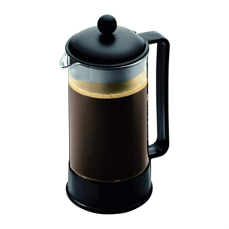 BODUM Brazil French Press Coffee Maker with Borosilicate Glass Carafe, 34  Ounce, Black 