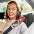 thumbnail image 6 of 2-Pack Seat Belt Covers with Flannel Seatbelt Shoulder Strap Case Adjustable Straps Soft Padding for Car Dog with Heart-shaped Glasses Small, 6 of 8