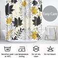 thumbnail image 2 of Extra Long 72"x84"Black Gold Leaf Shower Curtain Set with Hooks, Modern Abstract Leaf Bathroom Curtain, Minimalist Mid-Century Water Repellent Polyester Fabric for Bathroom Decor, 2 of 6