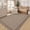 Tan, variant on GlowSol 2'x6' Scalloped Pattern Runner Rug Solid Runner Rugs Non Slip Bedroom Runner Rug for Hallway Kitchen, Jute Color