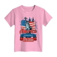 thumbnail image 5 of Toddler Girl's USA 250th Anniversary T Shirt Patriotic American Flag Eagle Print Sleeve Tops Soft Casual Tee for 1776-2026 US 250 Years Gifts Gibobby,2-3 Years,Pink, 5 of 5