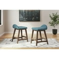 thumbnail image 3 of Signature Design by Ashley Lyncott Counter Height Upholstered Barstool with Foam Cushion, Set of 2, Blue, 3 of 9