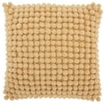 thumbnail image 2 of Nourison Pom Collection Caramel Throw Pillow, 2 of 5