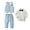 Light Blue, variant on SwiftWear Baby Boy Toddler formal Outfit Kids 4PC Vest Gentleman Suit Dress Shirt Plaid Pants Set for Boys 1-6T