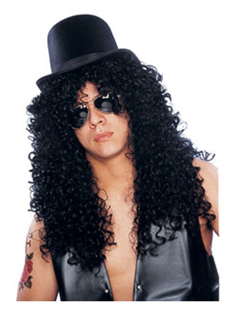 black curly wig costume