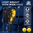 thumbnail image 2 of Feeray USAPA Approved Pickleball Paddles Set of 2, Fiberglass Rackets with Polypropylene Core, Includes 4 Balls & Carry Bag, 2 of 8