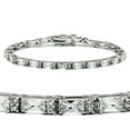 thumbnail image 1 of Alamode 47401-7 Femmes Bracelet en Laiton Rhodié avec AAA Grade CZ en Clair - 7 Po., 1 of 1