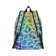 thumbnail image 2 of Naloa Rainbow Glitter Canvas Backpack for Men Women Rucksack Casual Travel Daypack College Tote Satchel Bookbag for Teens-Small, 2 of 7