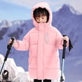 thumbnail image 6 of PINQI Boys down Jackets Thick Warm Zip up Hooded Puffer Coats Plain Lightweight Winter Outwear Kids Padded Oversized Jackets, 6 of 8