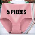 thumbnail image 2 of 5 Piezas De Cintura Alta Bragas Mujeres Adelgazar Ropa Interior Transpirable Antibacteriano Señoras Elástico Calzoncillos, 2 of 4