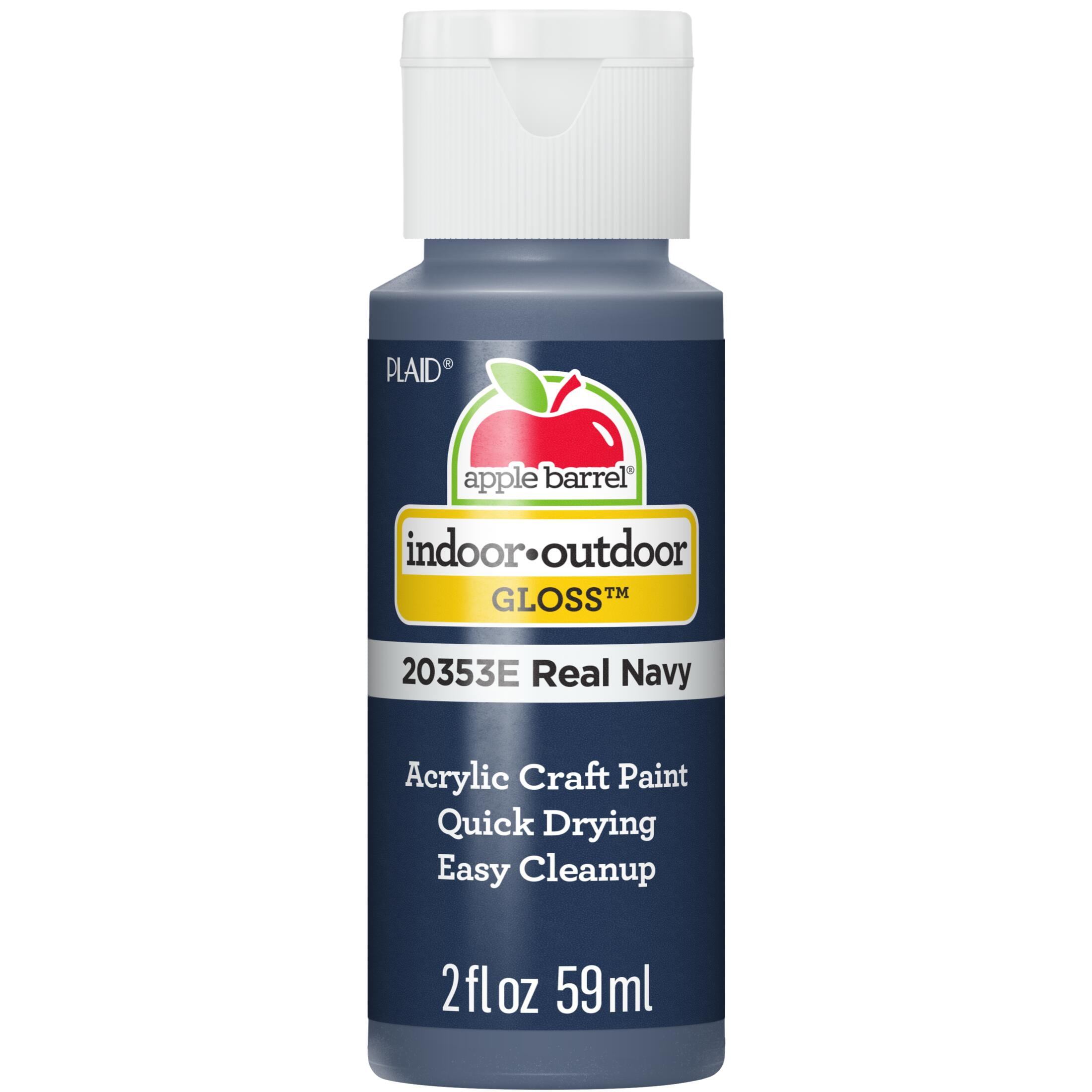 (6 pack) Apple Barrel Acrylic Craft Paint, Gloss Finish, Real Navy, 2 fl oz