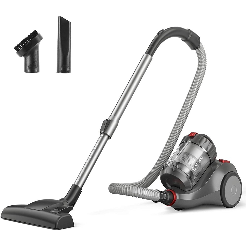 MOOSOO Bagless Canister Vacuum Cleaner, Easy Clean for Hard Floor or