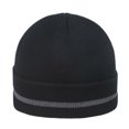 thumbnail image 2 of ZNQHFRE Unisex Dual‑Layer Knitted Beanie Hat With Reflective Strip, Warm Winter Skull Cap For Men Women Daily Casual Wear, 2 of 3