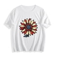 thumbnail image 4 of Vetsdori Womens Red White and Blue T Shirts Short Sleeve USA Years Anniversary Pullover Fourth of July Graphic Patriotic Casual,Summer Crew Neck Shirts for Women Independence Day, 4 of 5