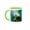 Green/White, variant on 3drose, Canada, Nunavut Territory, Underwater, Polar Bear Swimming, 11oz Two-tone Yellow Mug