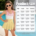 thumbnail image 5 of DISNIMO Girls One Piece Swimsuits Ice Cream Printed Comfortable Breathable Bathing Suit with Skirt Sleeveless Swim Dress Hawaiian Summer Swimwear Size 3-13 Years, 5 of 8